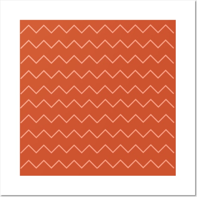 Rust zigzag pattern Wall Art by Shineyarts